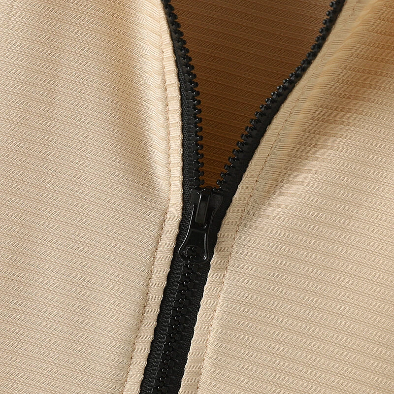 (image for) INCERUN Men Tshirts Male Comfy Lapel Sleeveless Zipper Blouse Streetwear Casual Solid Color T-Shirts Leisure Summer Round Neck Tee Tops